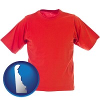 de map icon and a red t-shirt