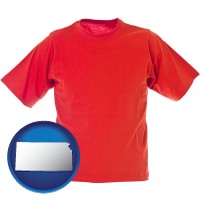 ks map icon and a red t-shirt