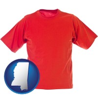 ms map icon and a red t-shirt