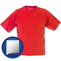 new-mexico map icon and a red t-shirt