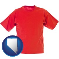 nv map icon and a red t-shirt