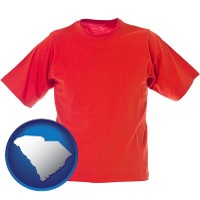 sc map icon and a red t-shirt
