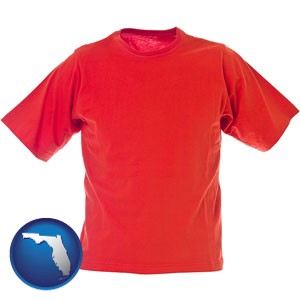 a red t-shirt - with Florida icon