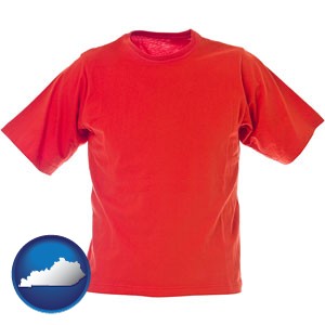 a red t-shirt - with Kentucky icon