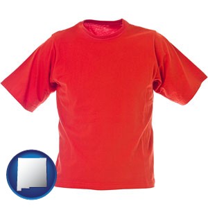 a red t-shirt - with New Mexico icon