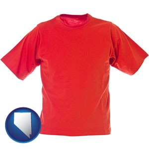 a red t-shirt - with Nevada icon