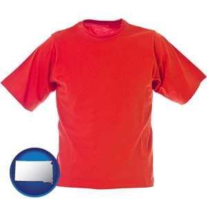 a red t-shirt - with South Dakota icon