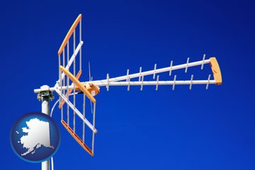 a tv antenna - with Alaska icon