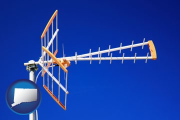 a tv antenna - with Connecticut icon