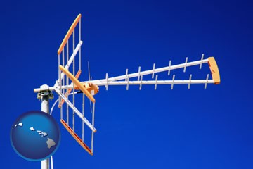 a tv antenna - with Hawaii icon