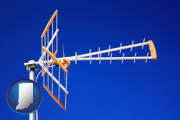 a tv antenna - with Indiana icon