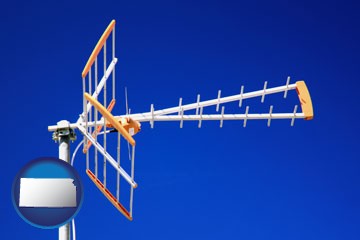 a tv antenna - with Kansas icon