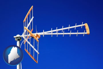 a tv antenna - with Maine icon