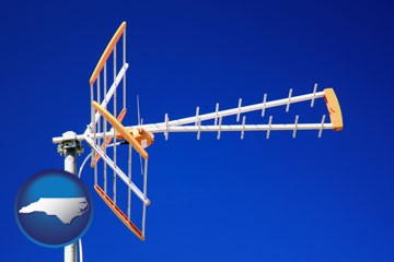 a tv antenna - with North Carolina icon