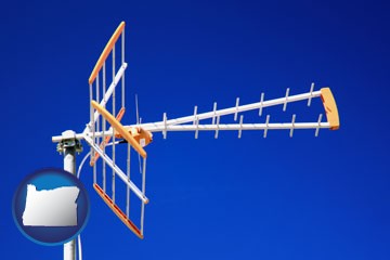 a tv antenna - with Oregon icon