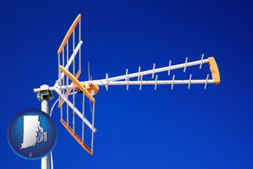 a tv antenna - with Rhode Island icon