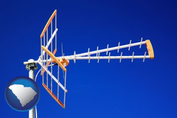 a tv antenna - with South Carolina icon