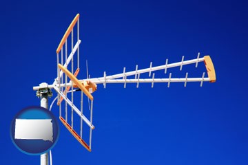 a tv antenna - with South Dakota icon