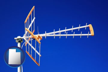 a tv antenna - with Utah icon