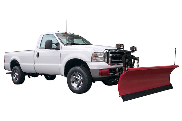 a pickup truck snowplow accessory (large image)