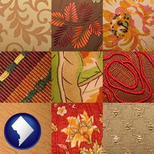 upholstery fabric swatches - with Washington, DC icon