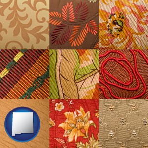 upholstery fabric swatches - with New Mexico icon