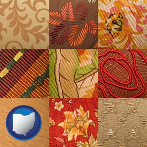 upholstery fabric swatches - with Ohio icon
