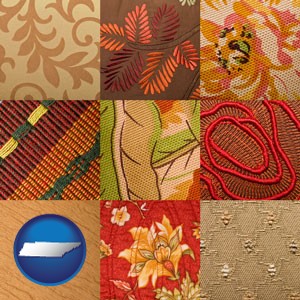 upholstery fabric swatches - with Tennessee icon
