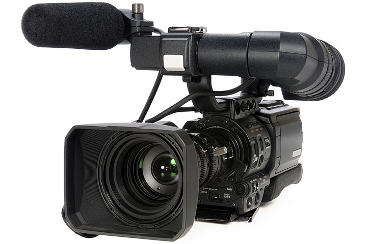 a professional-grade video camera (large image)