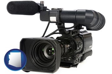 a professional-grade video camera - with Arizona icon