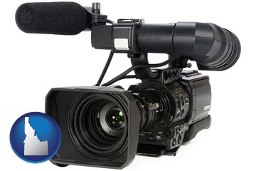 a professional-grade video camera - with Idaho icon