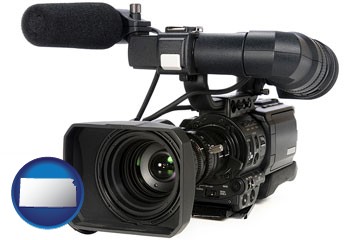 a professional-grade video camera - with Kansas icon
