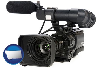a professional-grade video camera - with Montana icon