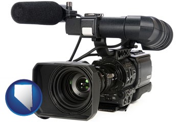 a professional-grade video camera - with Nevada icon