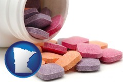 minnesota map icon and chewable vitamins