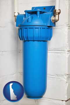 a water treatment filter - with Delaware icon