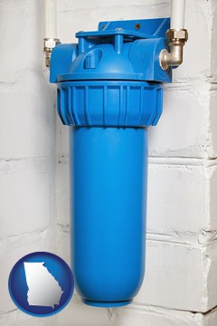 a water treatment filter - with Georgia icon