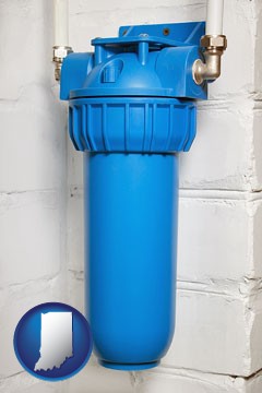 a water treatment filter - with Indiana icon