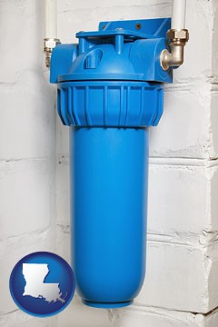 a water treatment filter - with Louisiana icon