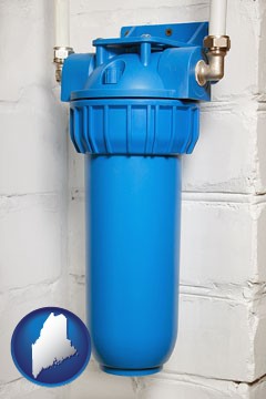 a water treatment filter - with Maine icon