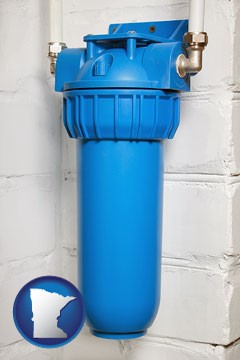 a water treatment filter - with Minnesota icon