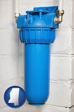 a water treatment filter - with Mississippi icon