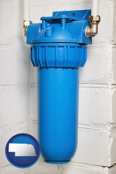a water treatment filter - with Nebraska icon
