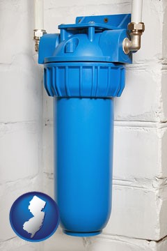 a water treatment filter - with New Jersey icon