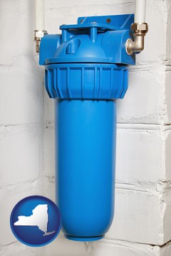 a water treatment filter - with New York icon