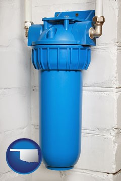 a water treatment filter - with Oklahoma icon