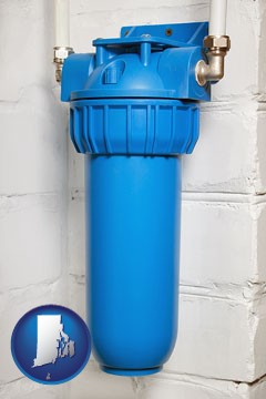 a water treatment filter - with Rhode Island icon