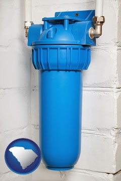a water treatment filter - with South Carolina icon