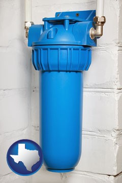 a water treatment filter - with Texas icon