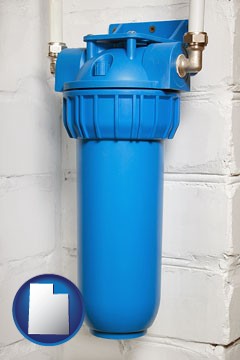 a water treatment filter - with Utah icon
